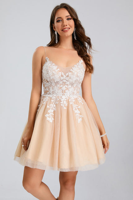 Robe Courte Rose Brodée