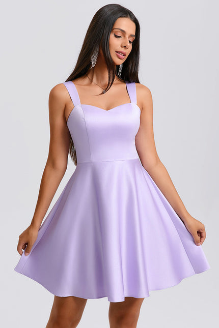 Robe Courte Lilas Ajustée - gallery 5