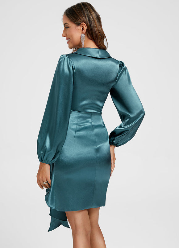 Robe Vert D'Eau Courte - gallery 5