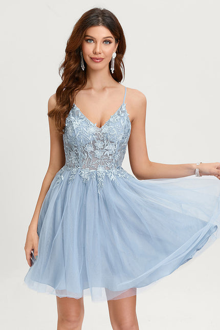 Robe Courte Tulle Embellie - gallery 3
