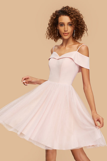 Robe Courte Tulle Rose Pâle