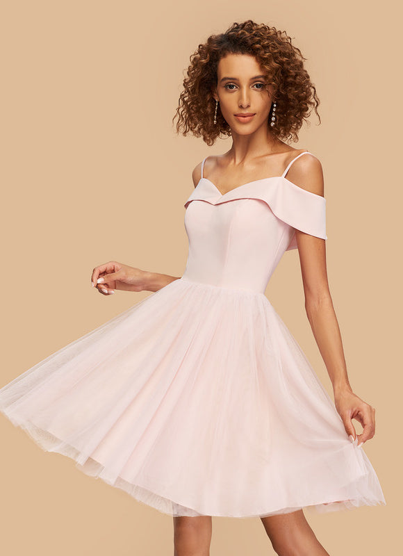 Robe Courte Tulle Rose Pâle