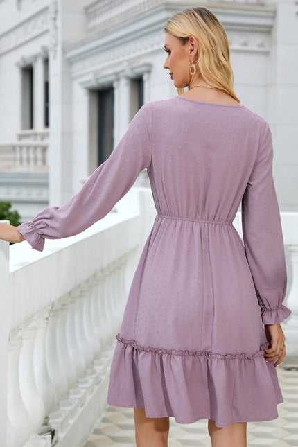 Robe Courte En Dentelle Marine - gallery 4