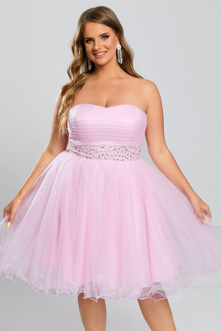 Robe Courte Tulle Rose - gallery 8