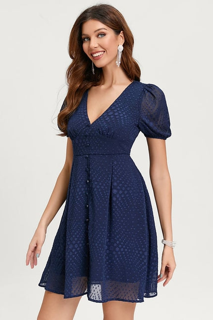 Robe Fluide Droite Courte - gallery 2