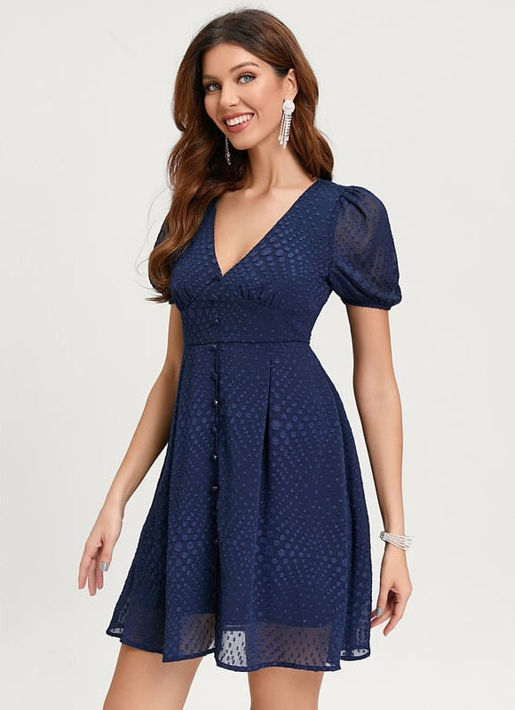 Robe Fluide Droite Courte - gallery 2