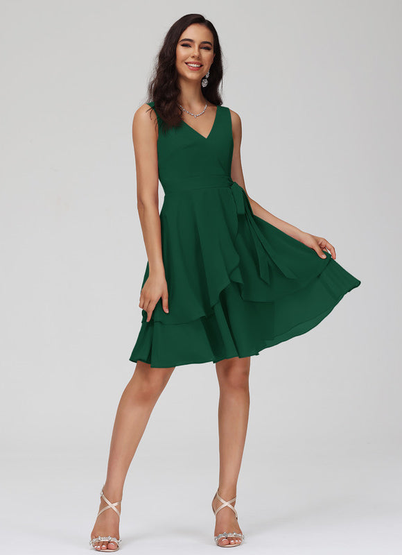 Robe Courte Mousseline Évasée
