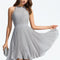 Robe Courte Grise Plissée