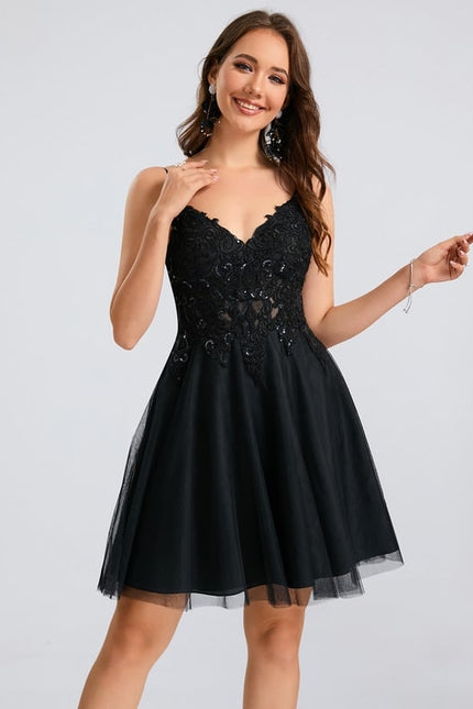 Robe Courte Tulle Embellie - gallery 3