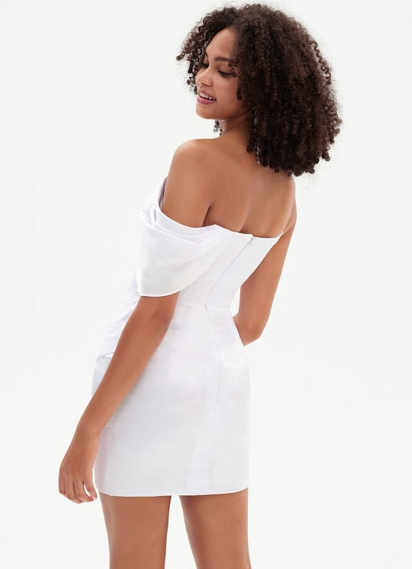 Robe Blanche Courte Moulante - gallery 5