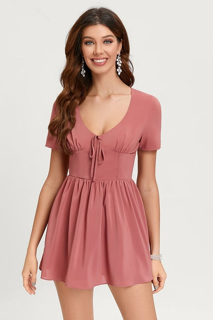 Robe Courte Pour Demoiselle D'Honneur - gallery 3