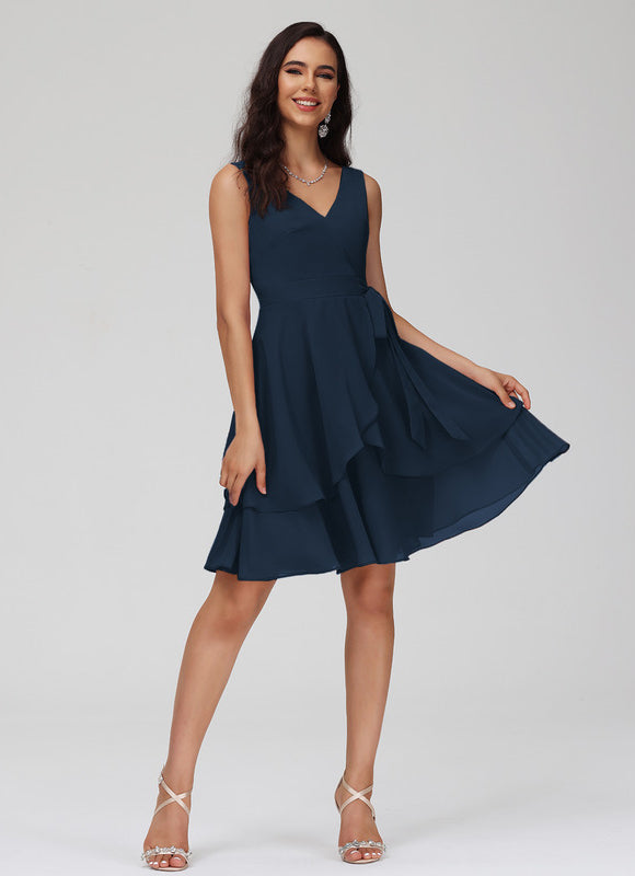 Robe Courte Mousseline Évasée - gallery 1