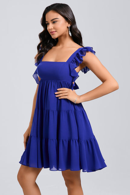 Robe Courte Encolure Carrée - gallery 5