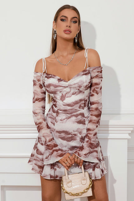 Robe Courte Douce Marbrée