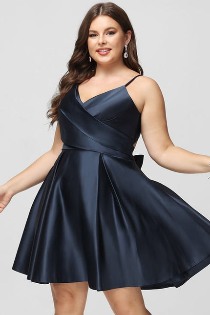 Robe Courte Satinée À Volants - gallery 8