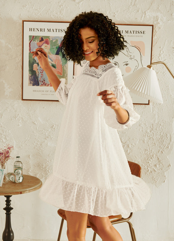 Robe Blanche Courte Boheme - gallery 3