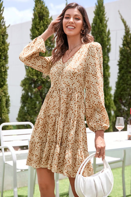 Robe Courte Florale Vaporeuse - gallery 6