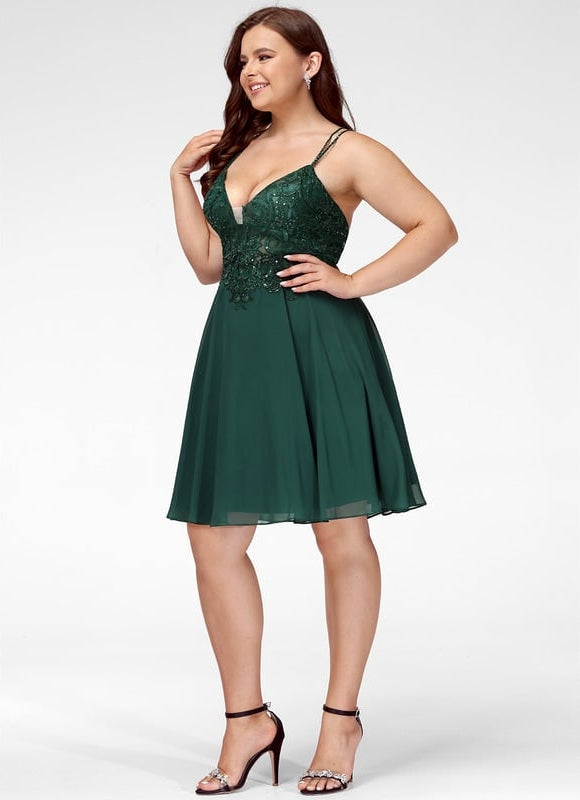 Robe Courte Évasée Brodée - gallery 9