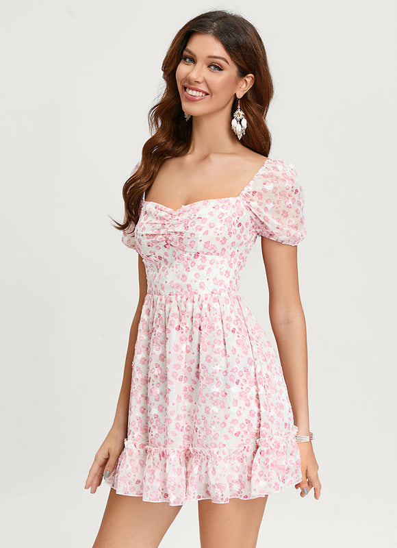 Robe Courte Évasée Pastel - gallery 2