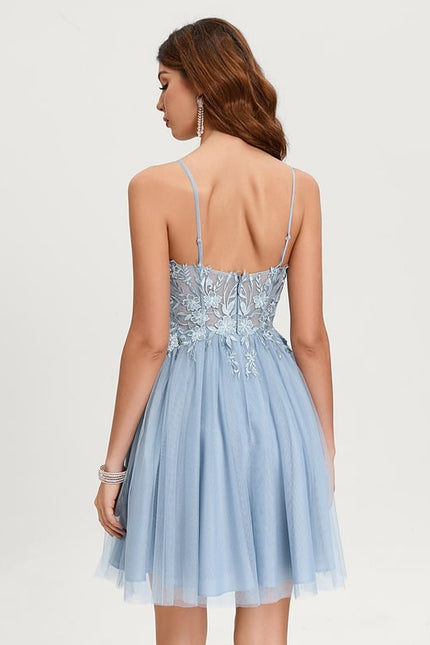 Robe Courte Tulle Embellie - gallery 1