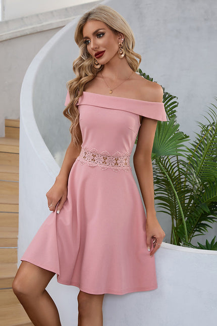 Robe Courte Rose Décontractée