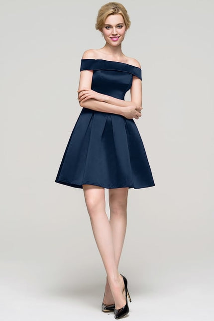 Robe Courte Satin Noire - gallery 4