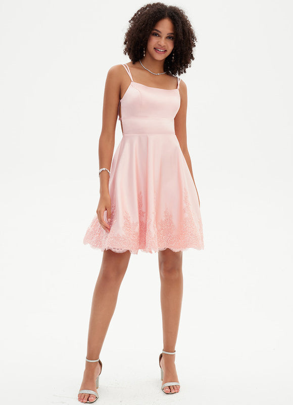 Robe Courte Rose Délicate - gallery 2
