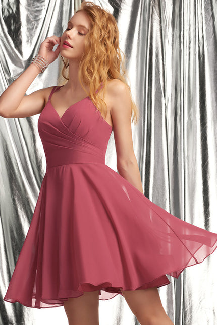 Robe Courte Mousseline Évasée - gallery 1