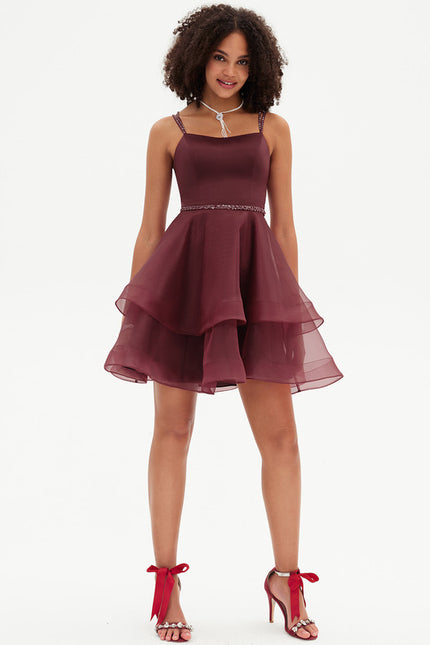 Robe Courte Cocktail Bordeaux - gallery 1