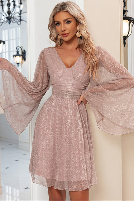 Robe Courte Paillettes Nude - gallery 4