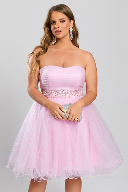 Robe Courte Tulle Rose - gallery 7