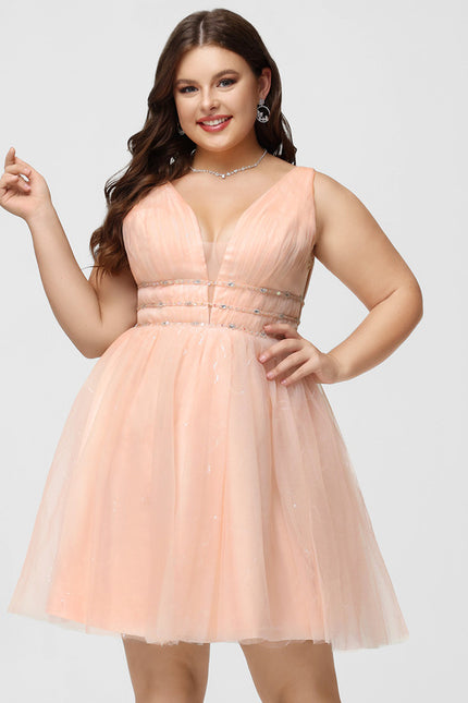 Robe Courte Tulle Rose Ornée - gallery 7