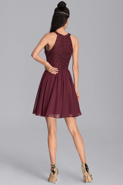 Robe De Soirée Courte Dentelle - gallery 3