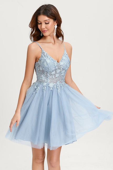 Robe Courte Tulle Embellie - gallery 4