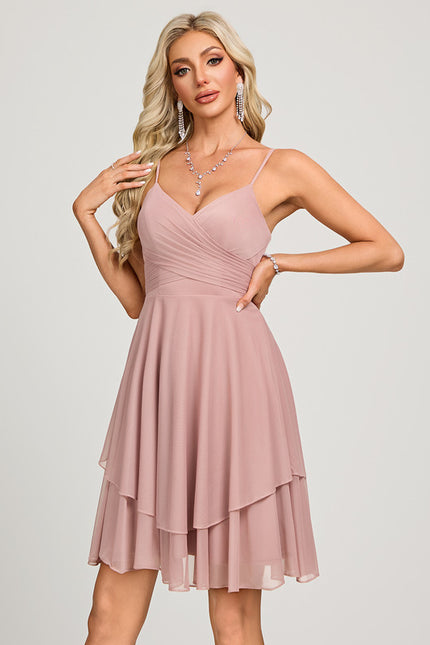 Robe Courte Fluide Rose - gallery 3