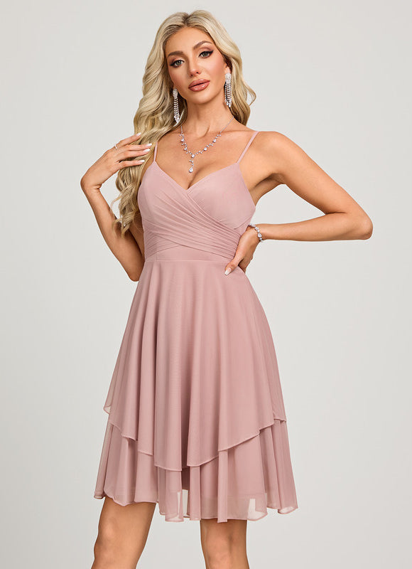 Robe Courte Fluide Rose - gallery 3