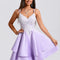 Robe Courte Lilas Élégante