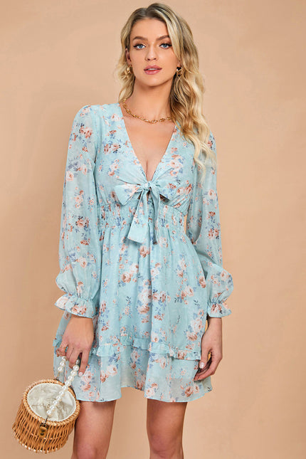 Robe Courte Fluo À Volants - gallery 1