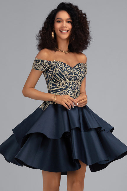 Robe Courte Satin Noire