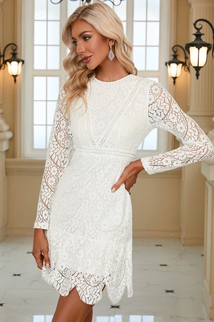 Robe Courte Noire Dentelle - gallery 2