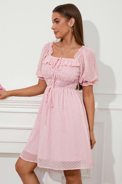 Robe Courte À Pois Délicate - gallery 3