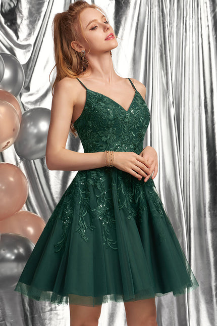 Robe Courte Tulle Embellie - gallery 1