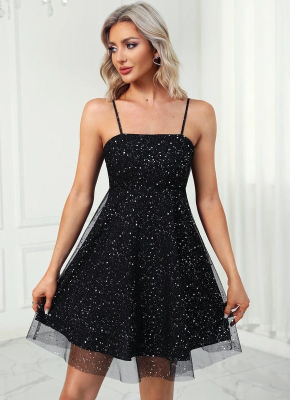 Robe Courte Tulle Scintillante - gallery 7