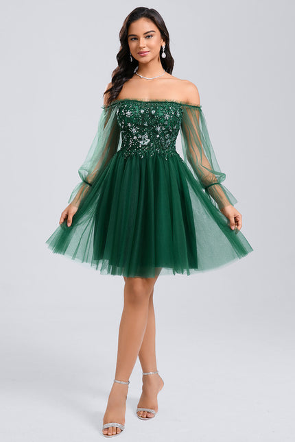 Robe Courte Epaule Dénudée - gallery 3