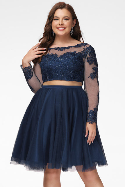 Robe Courte Tulle Marine - gallery 5
