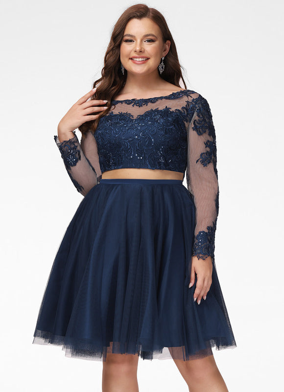 Robe Courte Tulle Marine - gallery 5
