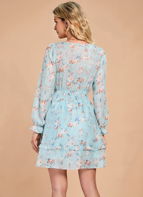 Robe Courte Fluo À Volants - gallery 5