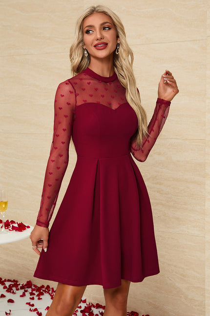 Robe Courte Bordeaux Transparente - gallery 4