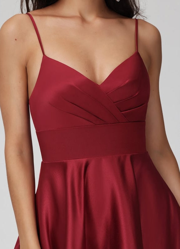 Robe Courte Satinée À Volants - gallery 1