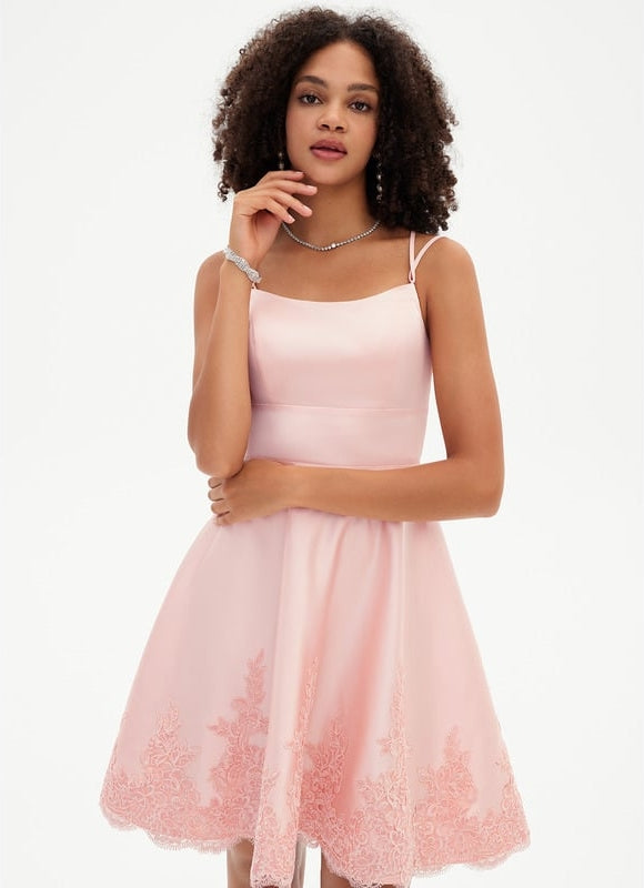 Robe Courte Rose Délicate - gallery 1